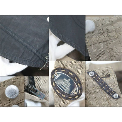 Fendi Zucca Pattern Pants Cotton Polyester Beige 28 — view 4