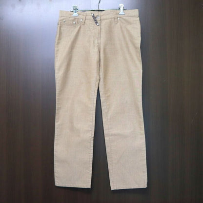 Fendi Zucca Pattern Pants Cotton Polyester Beige 28