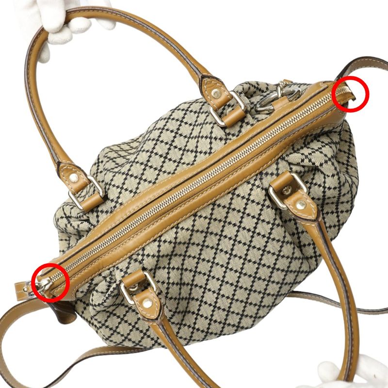 Gucci 247902 2-way Shoulder Bag Diamante Tote Bag Gucci Beige And Brown