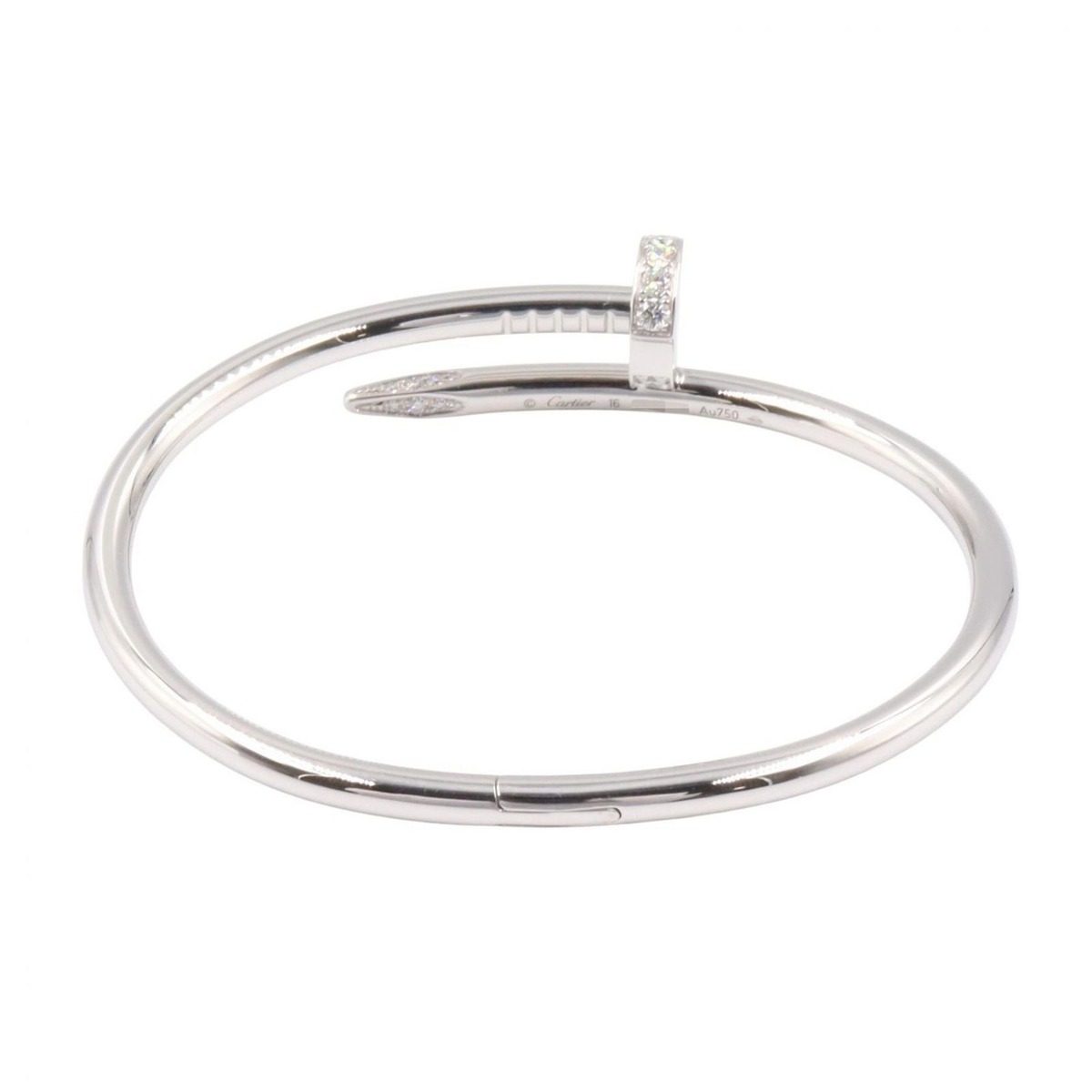 Cartier Bracelet Juste Un Clou Diamond 18k White Gold — view 2