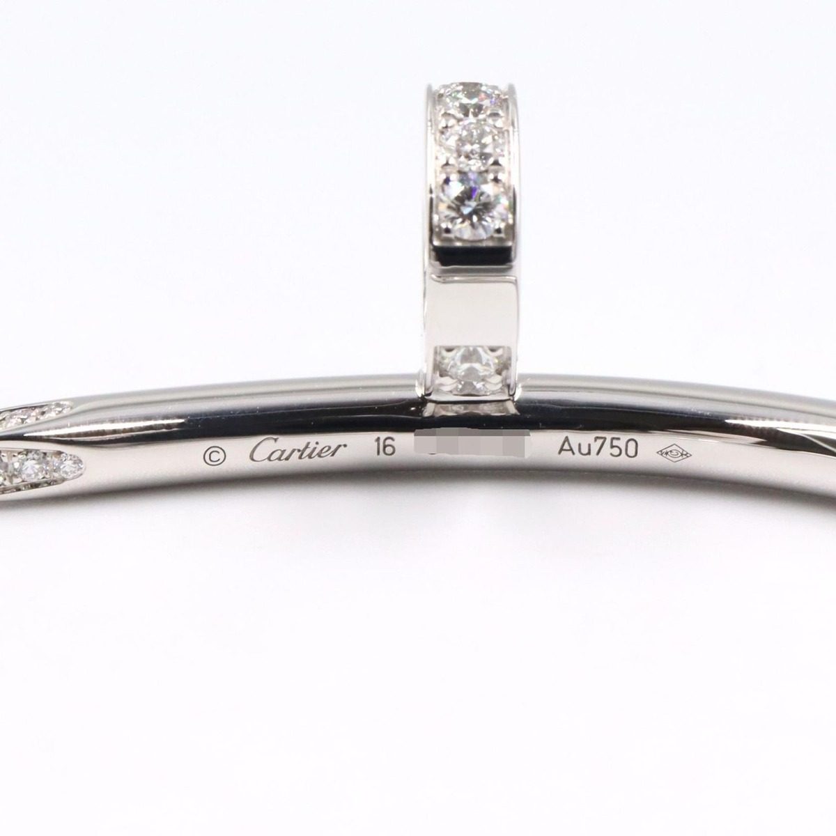 Cartier Bracelet Juste Un Clou Diamond 18k White Gold — view 4