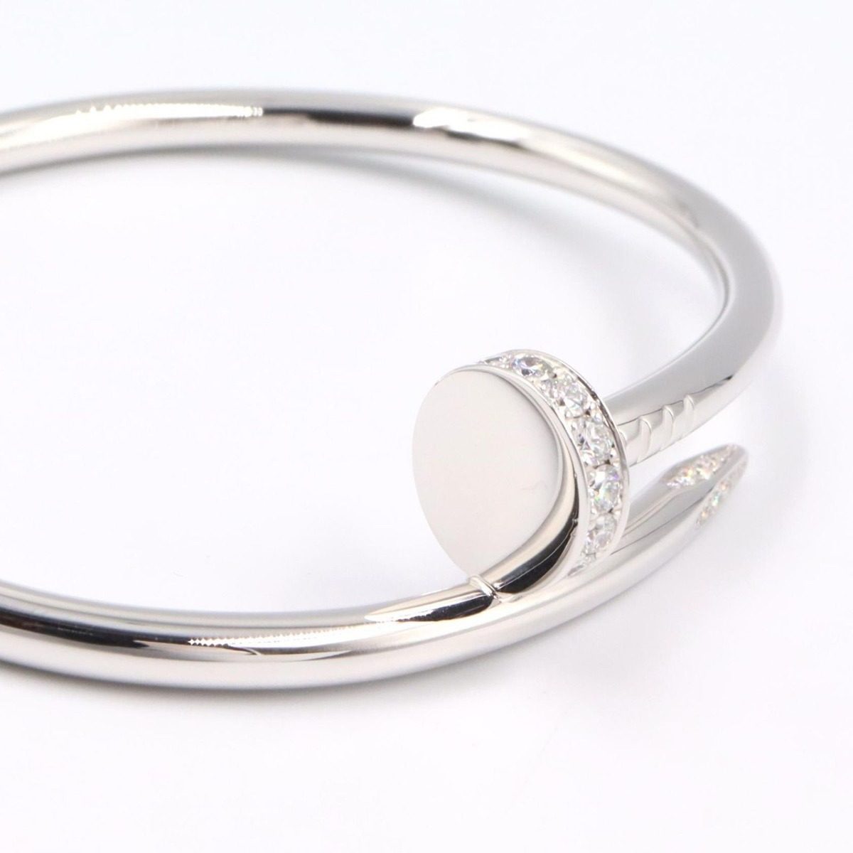 Cartier Bracelet Juste Un Clou Diamond 18k White Gold — view 6
