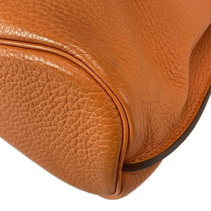 Hermes Shoulder Bag Sau Kelly 26 Orange Silver Hardware