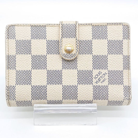 Louis Vuitton Damier Azure Portefeuille Viennois Foldable Wallet Clasp Gusset