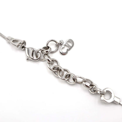 Christian DIOR Necklace Dior Logo Silver Color Approx 7.8 G Accessories H8575