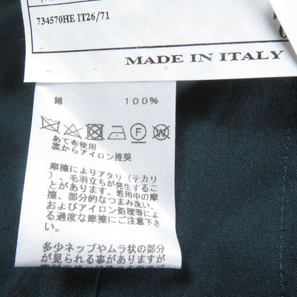 Hermes Cotton Single Ancon Jacket Tailored Jacket Bleather Green 48 Made In