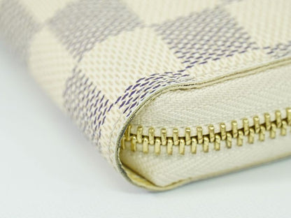 Authentic Louis Vuitton LV Old Shape Zippy Wallet Damier Azure Long Wallet