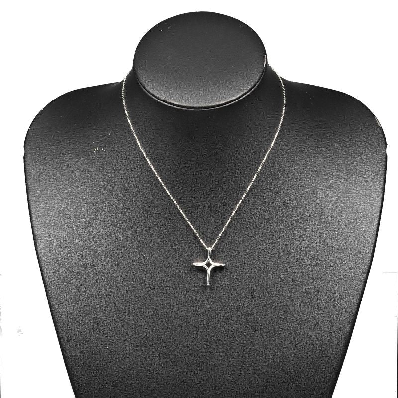 Tiffany & Co Open Cross Silver 925 Ladies 3.25g Necklace