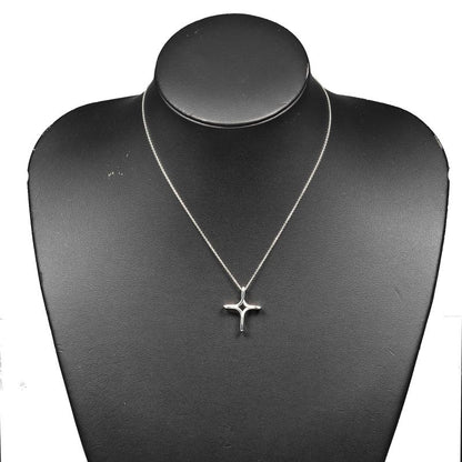 Tiffany & Co Open Cross Silver 925 Ladies 3.25g Necklace