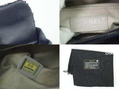 Authentic Chanel Coco Mark Matelasse 2WAY Shoulder Bag Handbag Pochette Leather