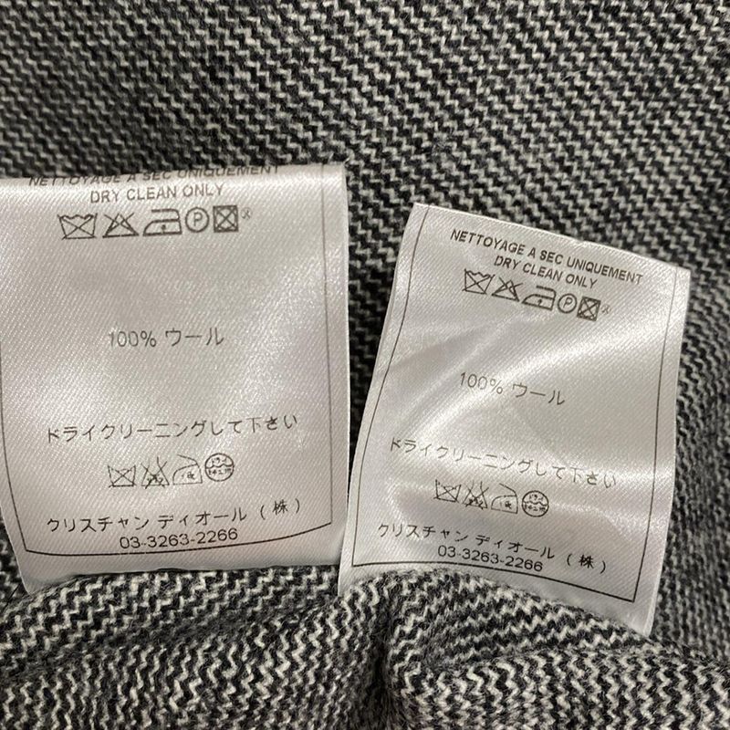 Dior/christian Dior Skirt Suit For Women - Gray Light Gray And Multi Wool