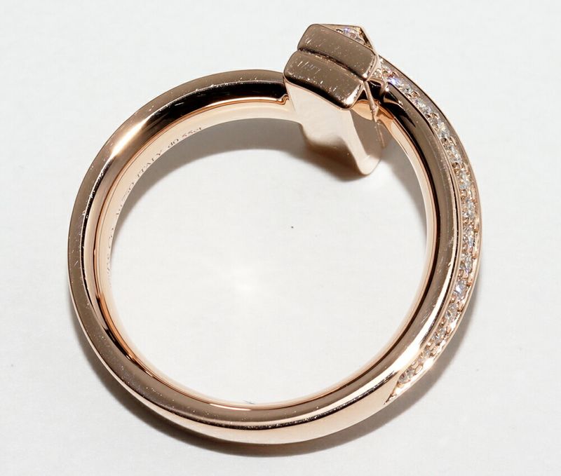 Tiffany & Co Ring 18K Pink Gold Diamond 055ct T One Ring Width 45mm (018in)