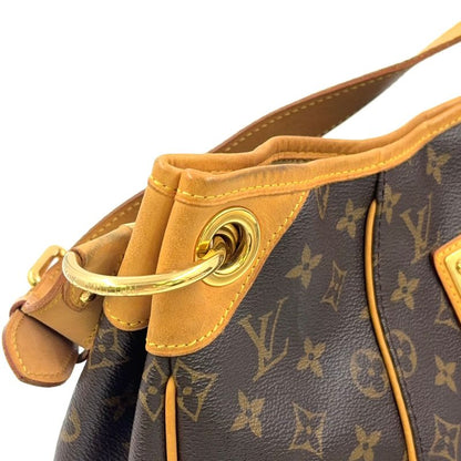 Louis Vuitton Galleria PM Monogram Leather × PVC Brown Shoulder Bag Gold M56382