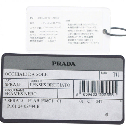 Prada Square Lens Sunglasses Black Gray Demo — view 14