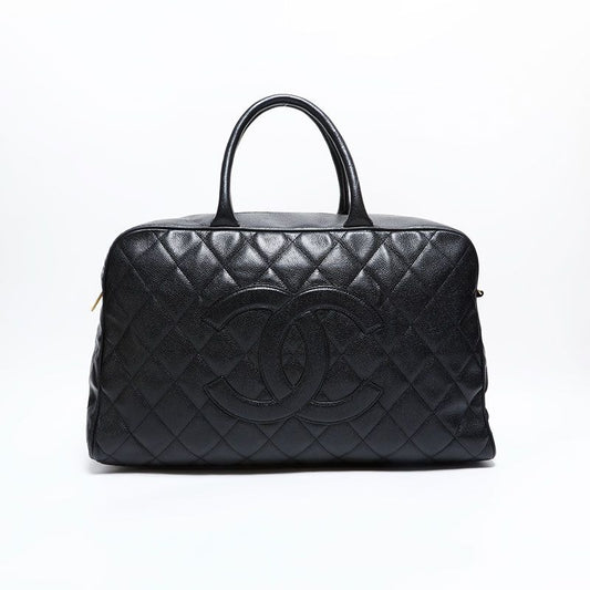 Chanel Boston Bag Caviar Leather Quilted