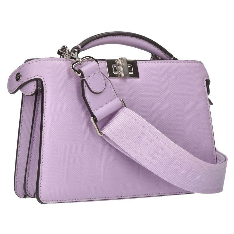 Fendi 7 Va582 Peekaboo Icyoux Cross 2-Way Leather Shoulder Bag