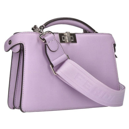 Fendi 7 Va582 Peekaboo Icyoux Cross 2-Way Leather Shoulder Bag