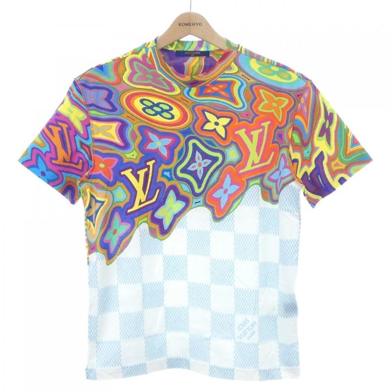 Louis Vuitton Printed Damier Lvt Shirt Hky 74 Wnpg