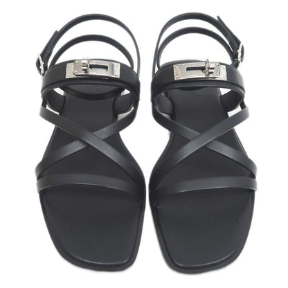 Hermes June Sandals Size 38 Black Cles Apparel Shoes — view 3