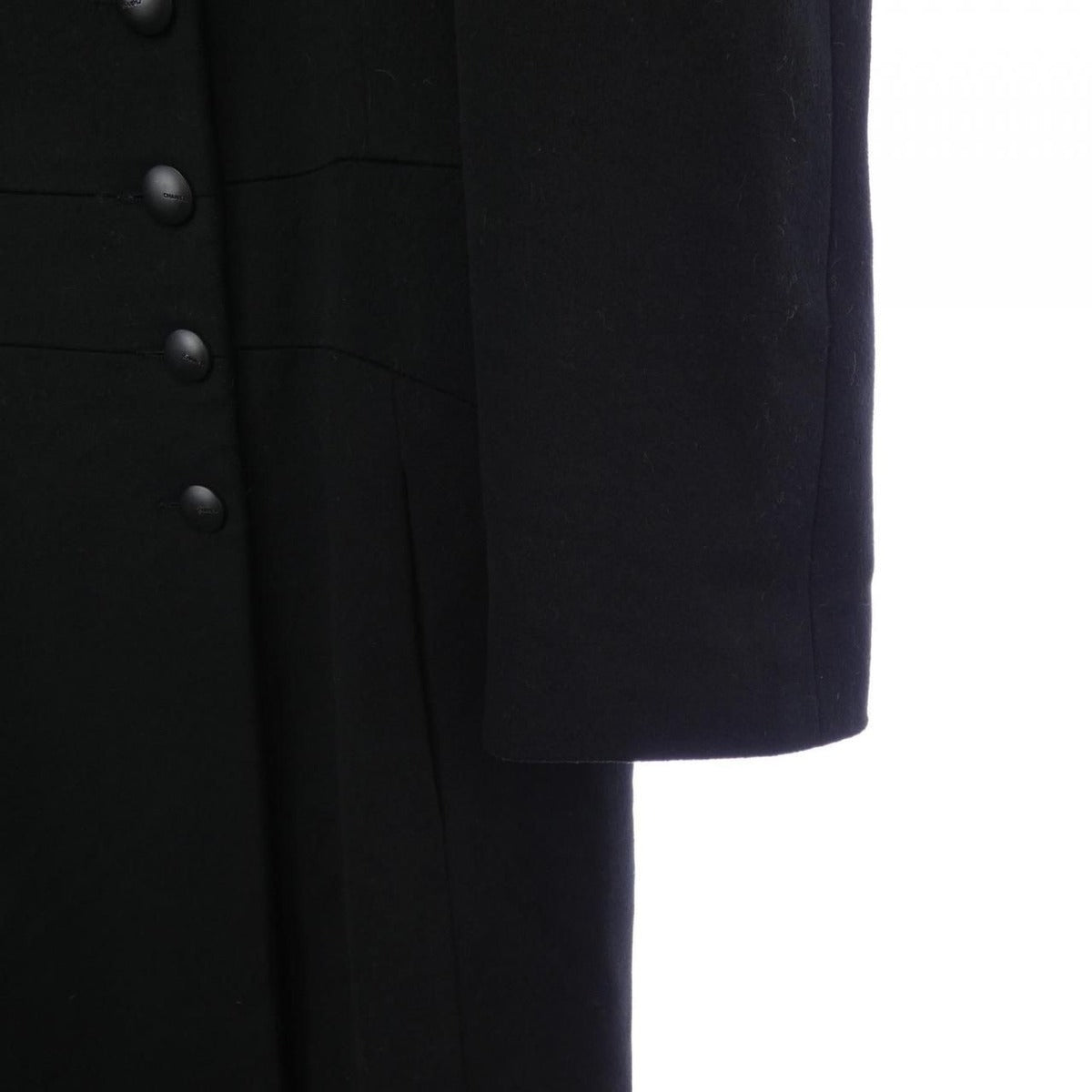 Chanel Vintage Coat Cashmere Black — view 6