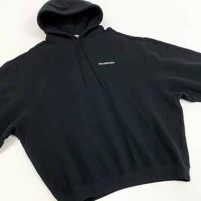 Balenciaga Pullover Hoodie Defile M Black Cotton Sweater — view 3