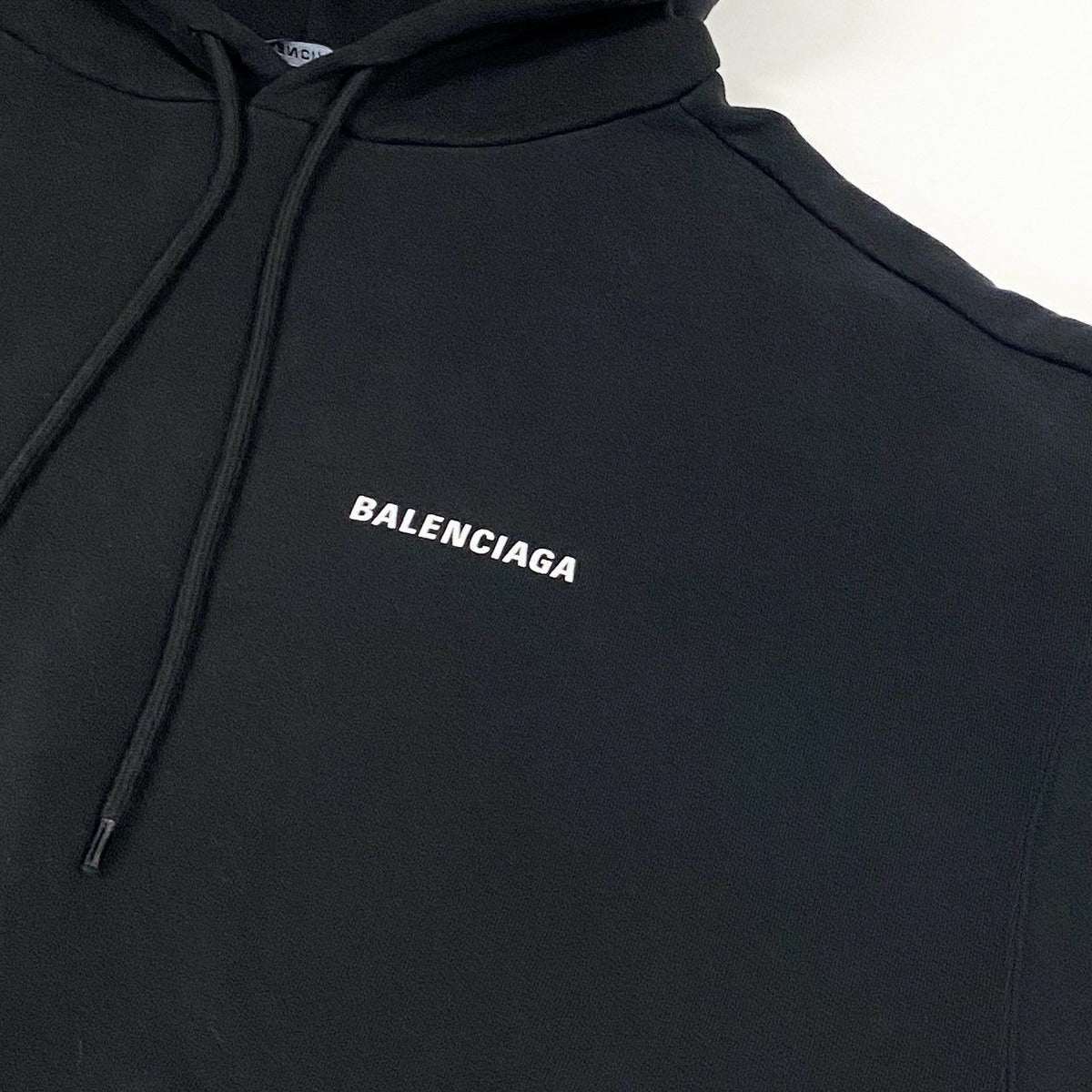 Balenciaga Pullover Hoodie Defile M Black Cotton Sweater — view 6