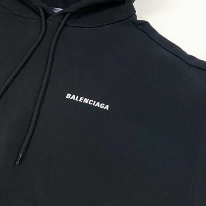 Balenciaga Pullover Hoodie Defile M Black Cotton Sweater — view 6