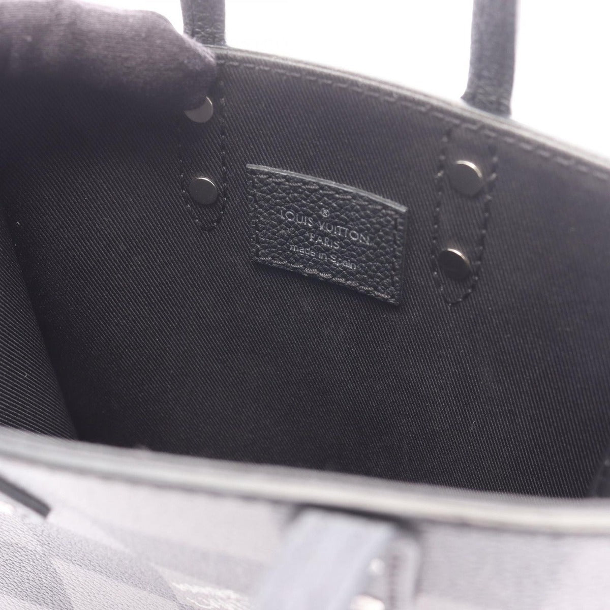 Louis Vuitton Handbag Sac Plat XS Noir Black Leather Sac Plat XS — view 5