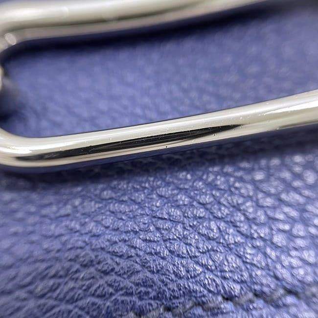 Hermes Wallet Luli Slim Wallet Navy Silver Hardware Excellent Condition Leather