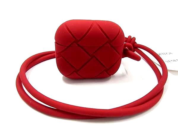 Bottega Veneta Intrecciato Rubber Airpods PRO Case Airpods Case Red
