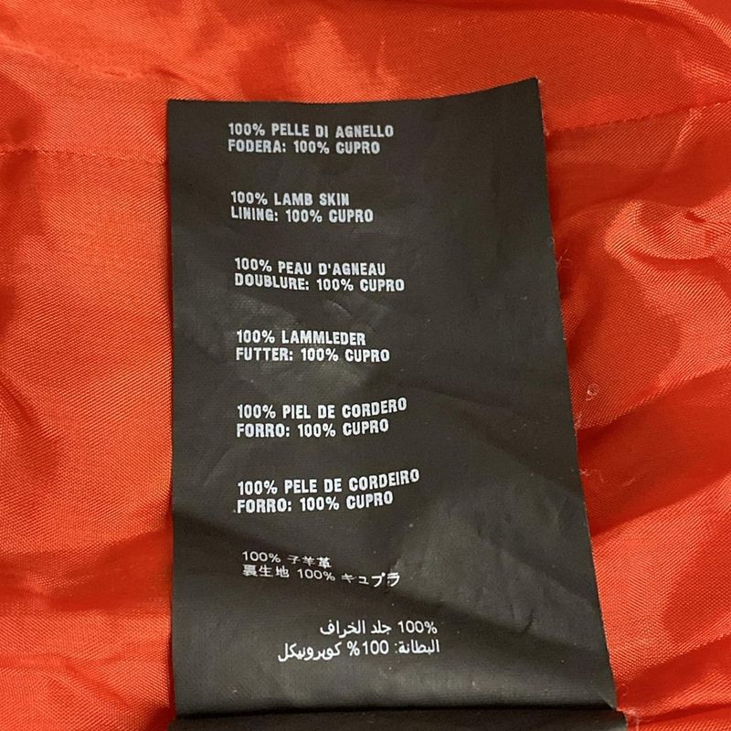 Prada Riders Jacket Size 38 S Women's Orange Lamb Leather / Spring & Autumn