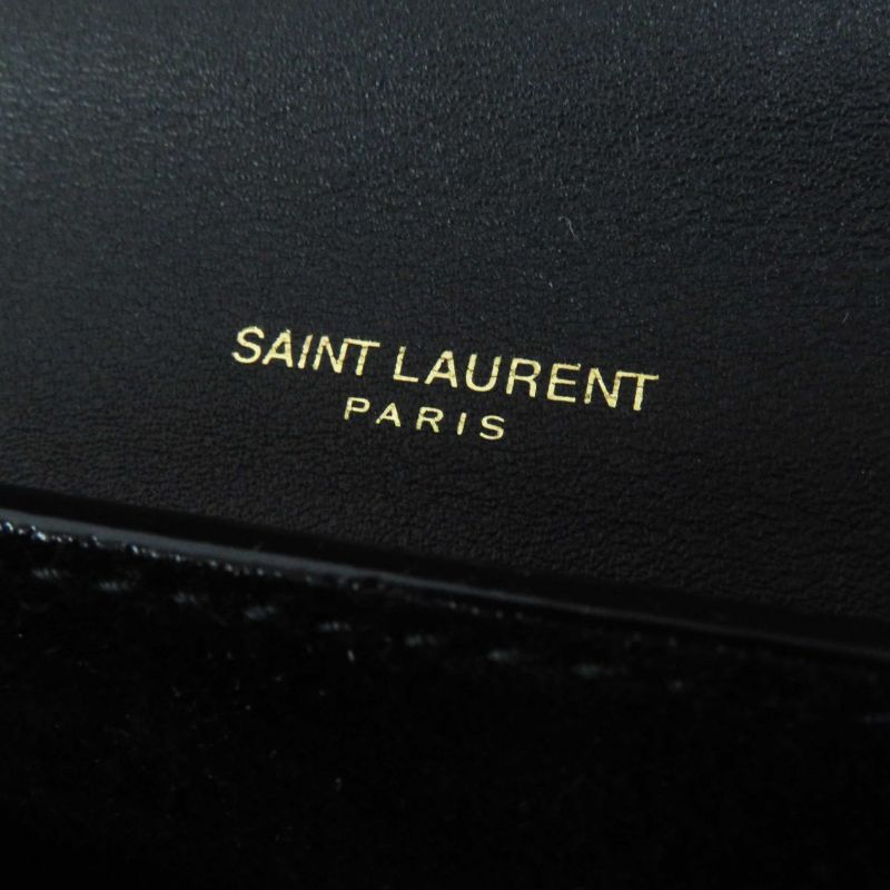 Saint Laurent Paris 634818 Kaia Raffia Leather Shoulder Bag Natural Black Gold