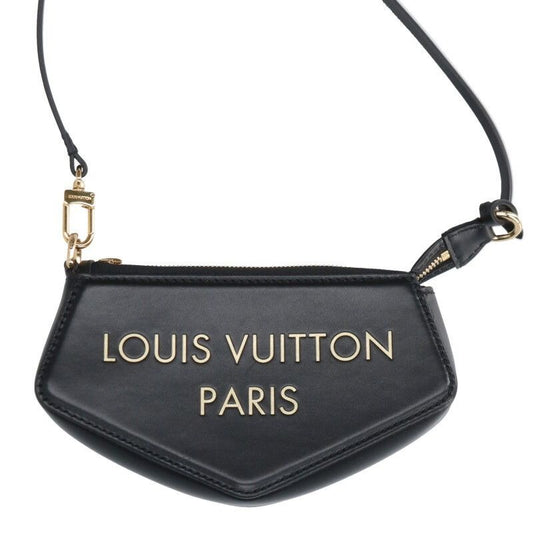 Louis Vuitton Pochette Exxon Debossed Logo Leather Shoulder Bag
