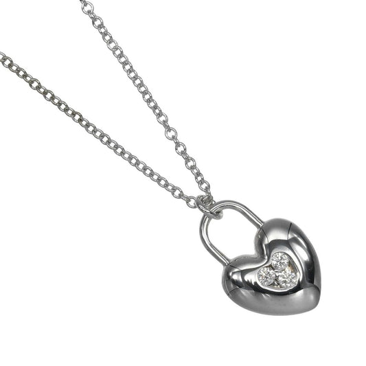 Tiffany & Co Heart Lock Gold Diamond Necklace