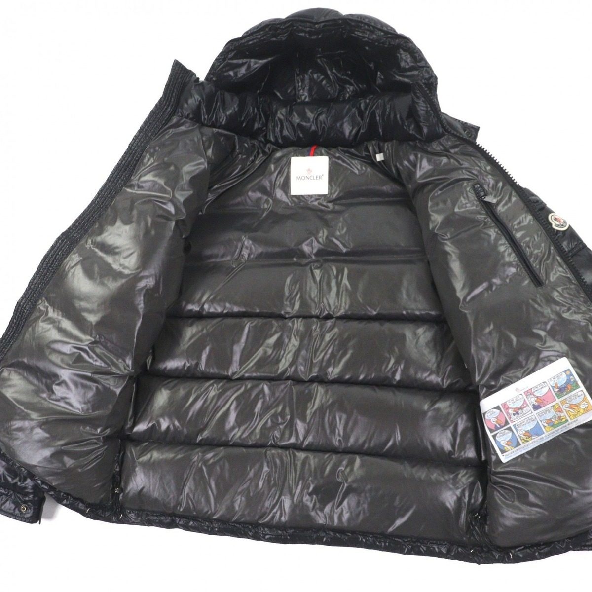 Moncler Maya Logo Patch Hooded Double Zip Up Jacket Black 4 — view 4