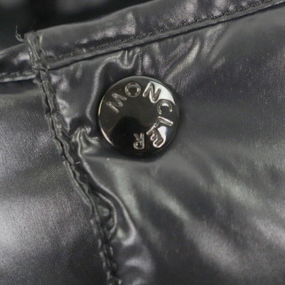 Moncler Maya Logo Patch Hooded Double Zip Up Jacket Black 4 — view 5