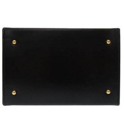 Gucci Lady Lock Leather Black Gold Hardware 000 01 0246 Vanity Bag Handbag