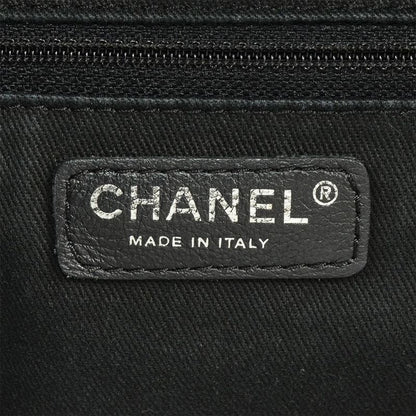 Chanel Paris New York Line Tote Bag Nylon Leather A33100 Black Coco Mark