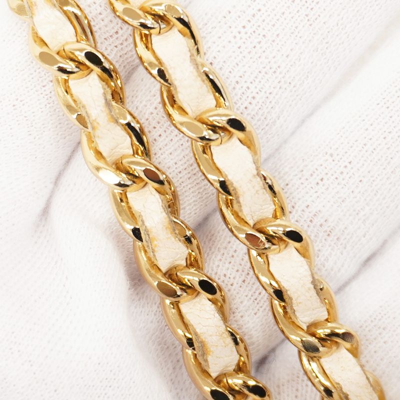 Chanel Shoulder Bag Choco Bar Tweed Beige Multicolor Gold Hardware Women