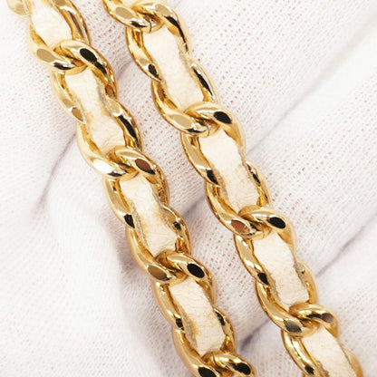 Chanel Shoulder Bag Choco Bar Tweed Beige Multicolor Gold Hardware Women