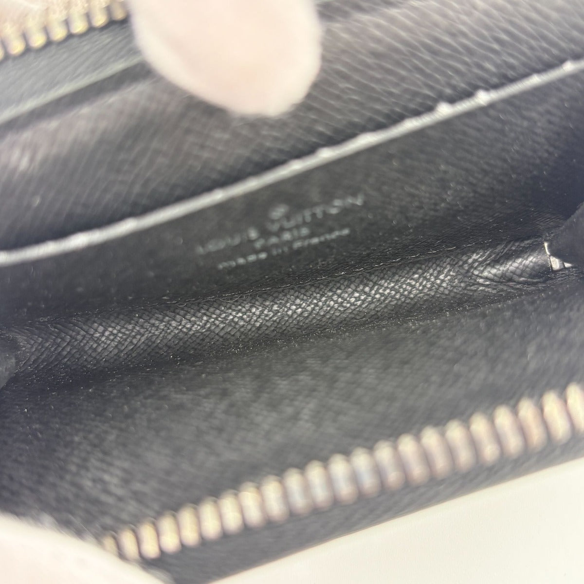Louis Vuitton Monogram Eclipse Porte-Monnaie Joule Coin Purse Black Gray — view 12