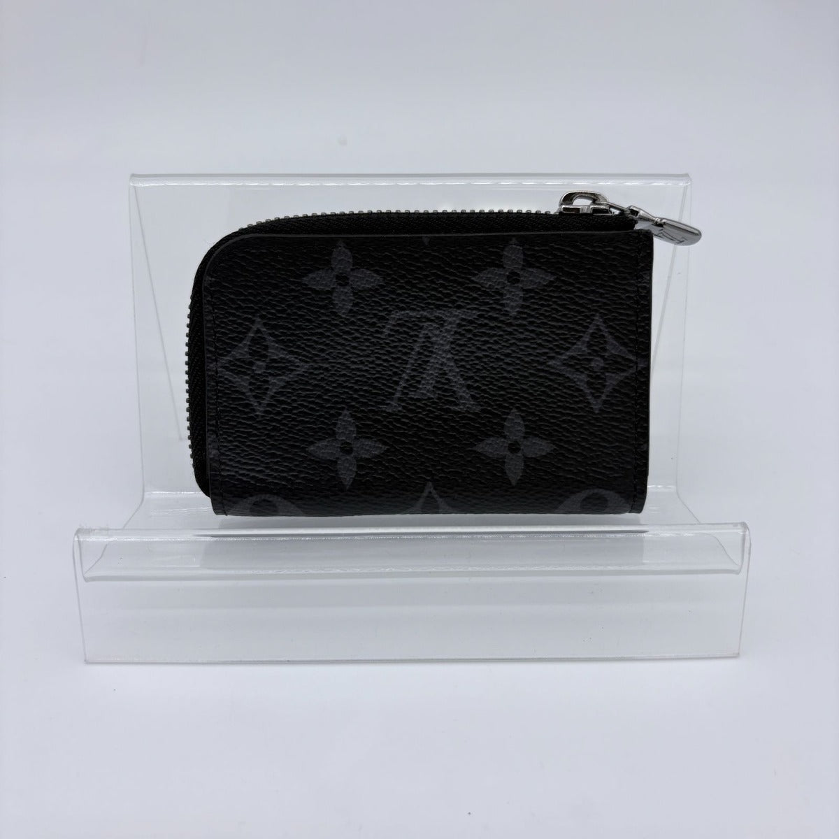 Louis Vuitton Monogram Eclipse Porte-Monnaie Joule Coin Purse Black Gray — view 2