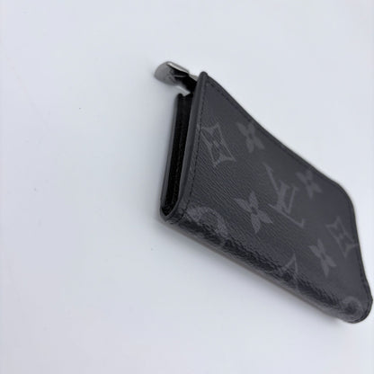 Louis Vuitton Monogram Eclipse Porte-Monnaie Joule Coin Purse Black Gray — view 7