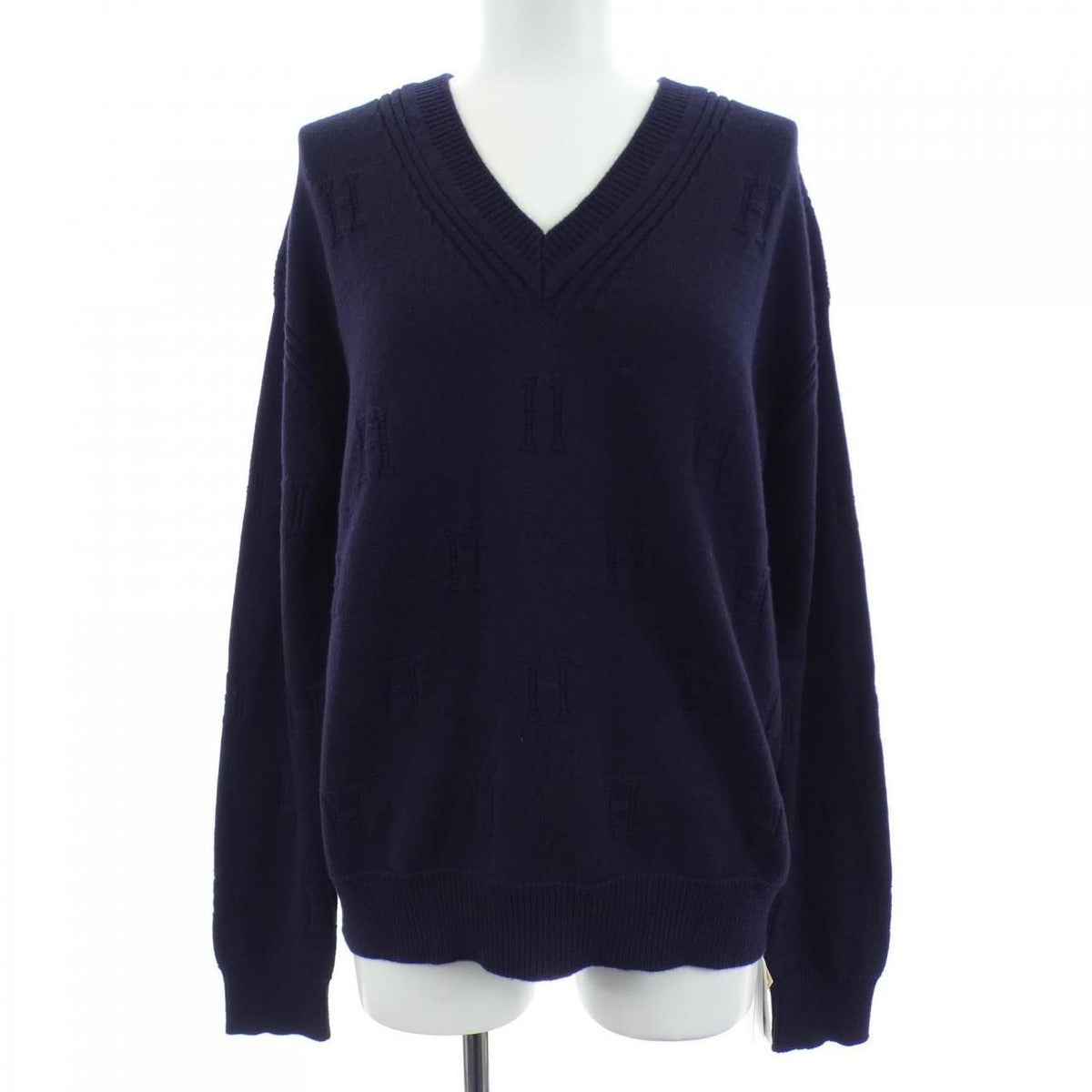 Hermes Knit Top Navy 38