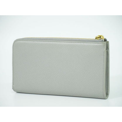 Prada Saffiano Metal Leather L-shape Zipper Long Wallet — view 2