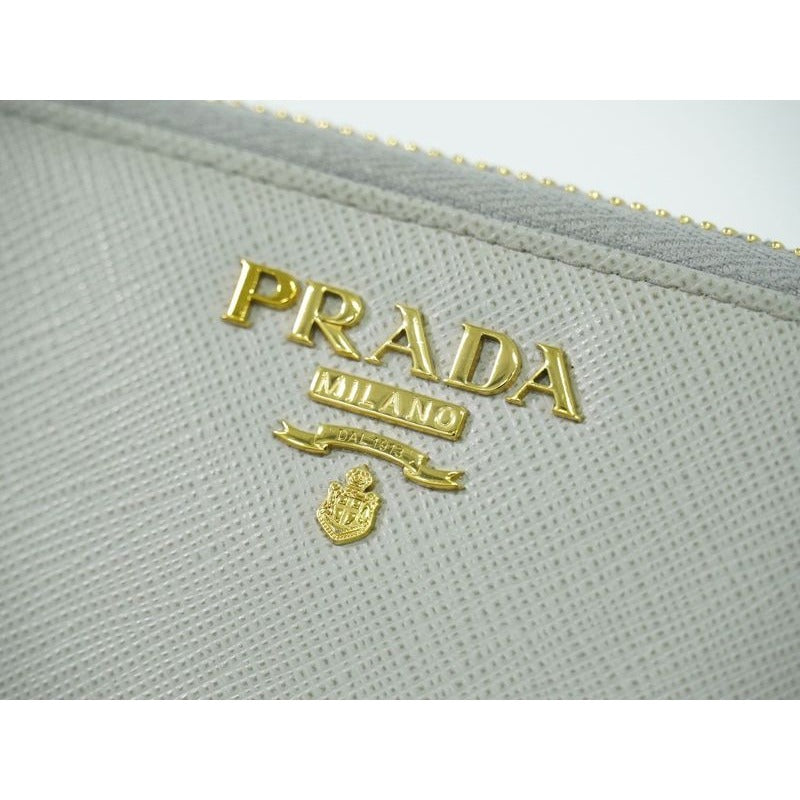 Prada Saffiano Metal Leather L-shape Zipper Long Wallet — view 6