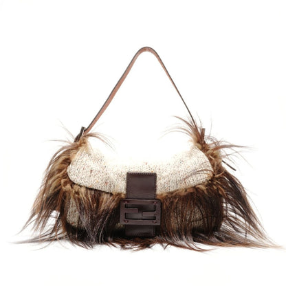 Fendi Shoulder Bag Knit Wool Mamma Bucket