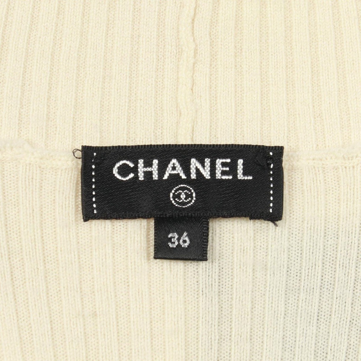 Chanel Knit Top Wool White Blue — view 3