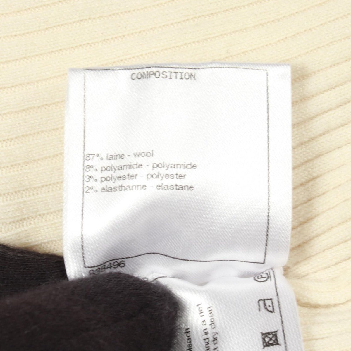 Chanel Knit Top Wool White Blue — view 5