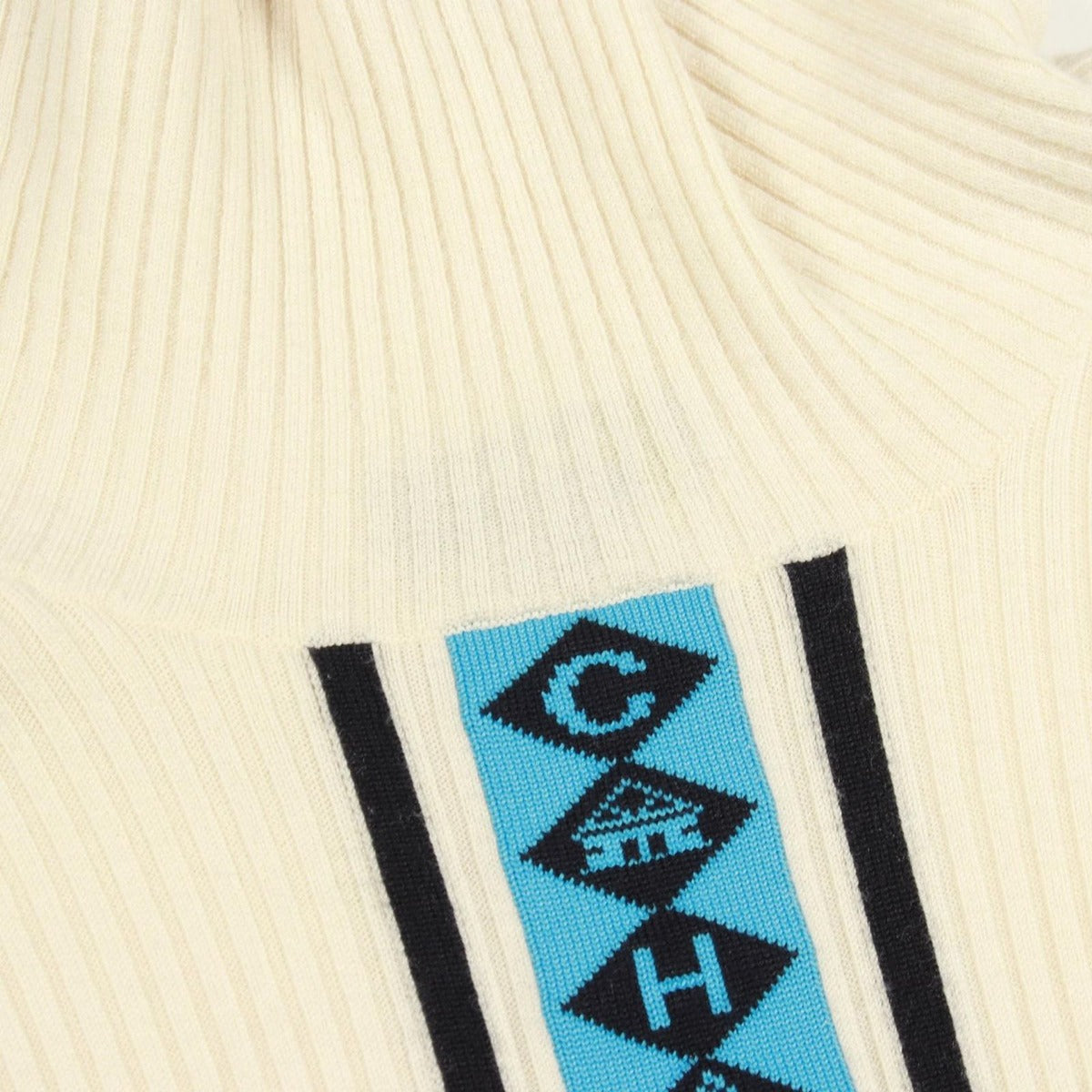 Chanel Knit Top Wool White Blue — view 6
